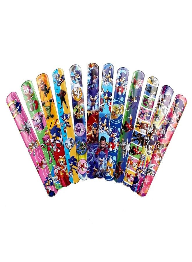 VTL Cartoon Theme Slap Bracelets, Multicolor Snap Wrist Bands for Kids, Party Favors, Birthday Return Gifts, Pack of 60 - Image 2